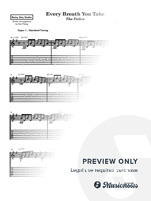 Every Breath You Take by Rainy Day Studio - Sheet Music