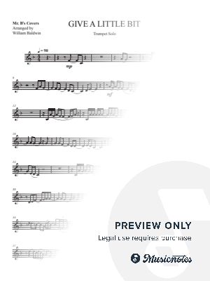 Give a Little Bit by William Baldwin - Sheet Music
