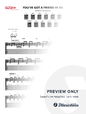 You've Got a Friend in Me by GuitarZero2Hero - Sheet Music