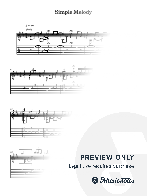 Simple Melody by Uros Baric - Sheet Music