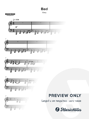 Bad by Atlantic Lights - Sheet Music