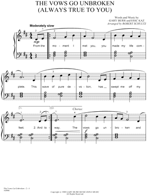 The Vows Go Unbroken