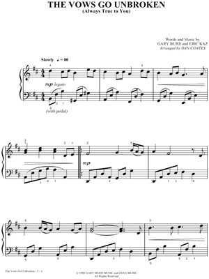 The Vows Go Unbroken