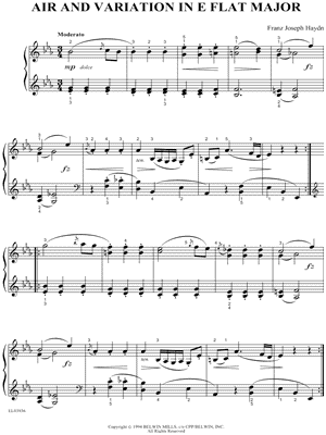 Air and Variation In E Flat Major