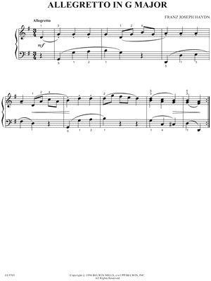 Allegretto In G Major