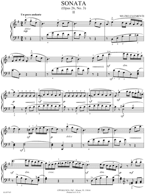 Andante from Sonata, Opus 26, No. 3