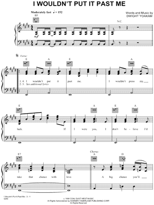 I Wouldn't Put It Past Me