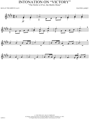Intonation on "Victory"