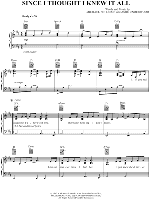 Since I Thought I Knew It All