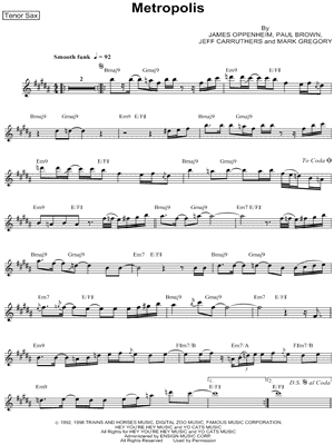 Metropolis - Tenor Saxophone