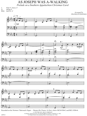 As Joseph Was A-Walking