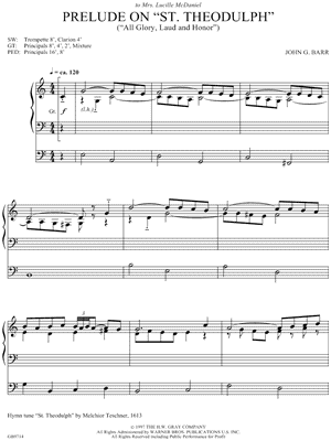 Prelude on "St. Theodulph"