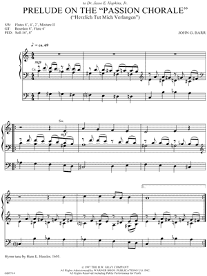 Prelude on the "Passion Chorale"