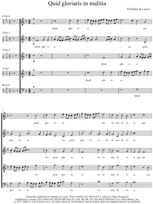 Quid gloriaris in malitia