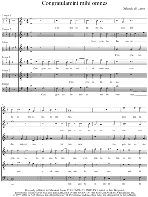 Congratulamini mihi omnes