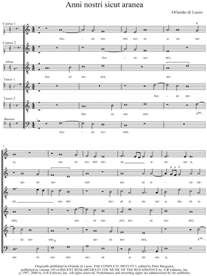 Anni nostri sicut aranea