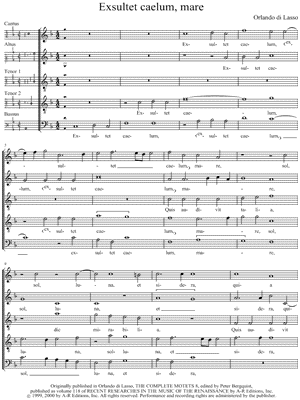 Exsultet caelum, mare