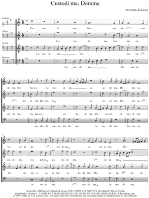 Custodi me, Domine