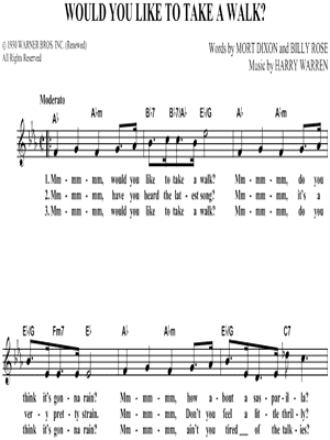 Would You Like To Take a Walk?