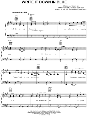 Write It Down In Blue