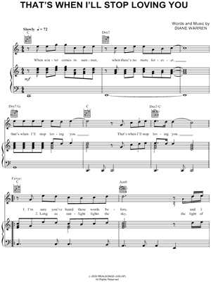 That's When I'll Stop Loving You