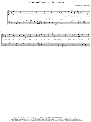 Vous m'aimez, dites-vous