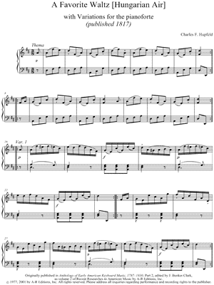 A Favorite Waltz [Hungarian Air]