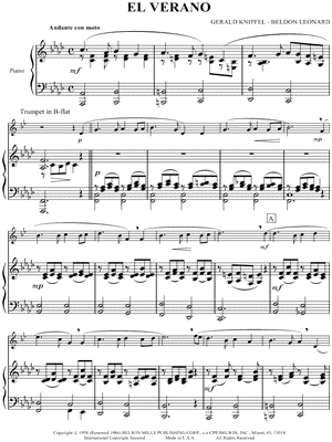 El Verano - Piano Accompaniment