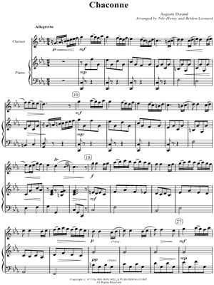 Chaconne - Piano Accompaniment