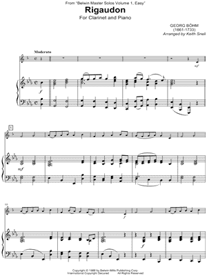 Rigaudon - Piano Accompaniment