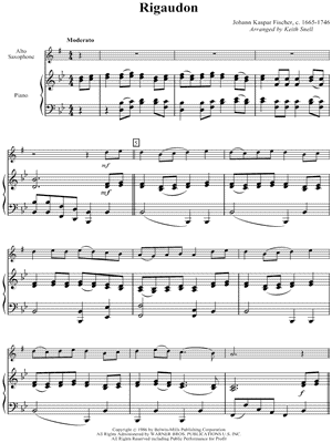 Rigaudon - Piano Accompaniment