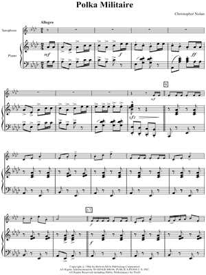 Polka Militaire - Piano Accompaniment (Alto Sax)