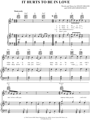 It Hurts To Be In Love