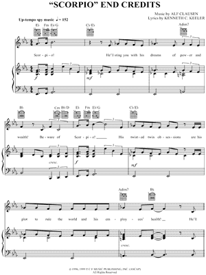 "Scorpio" End Credits