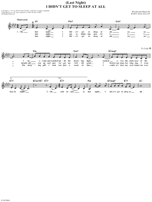 (Last Night) I Didn't Get to Sleep At All