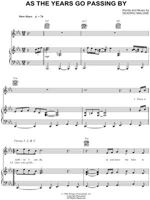 As the Years Go Passing By