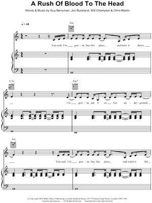 A Rush of Blood To the Head