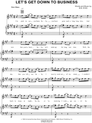 Let's Get Down To Business