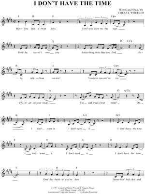 I Don't Have the Time