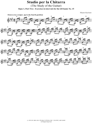 Studio Per La Chitarra, Pt 2 - Exercises left hand No. 15