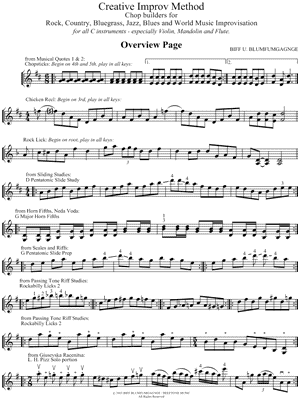Creative Improv Method for Violin, Mandolin & Flute