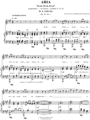 Soprano Voice - Aria - " Break, Break, Break "