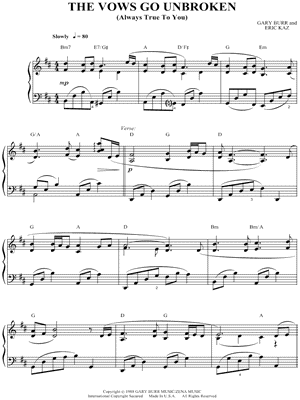 The Vows Go Unbroken