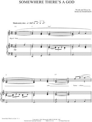 Somewhere There's a God