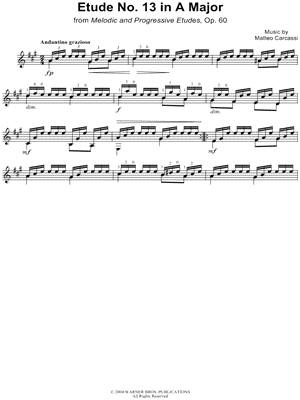 Etude No.13 in A Major