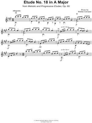 Etude No.18 in A Major
