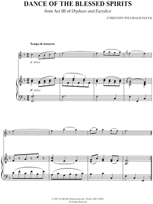 Dance of the Blessed Spirits - Piano Accompaniment