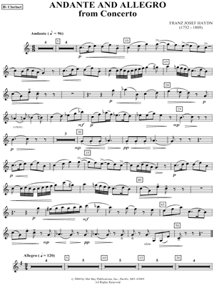 Andante and Allegro - Clarinet Part