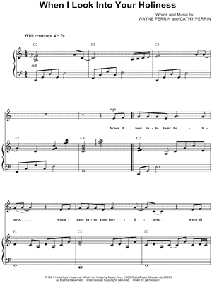 When I Look Into Your Holiness