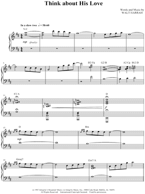 Think About His Love